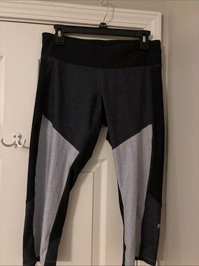 Champion Black Performance Leggings with White Logo